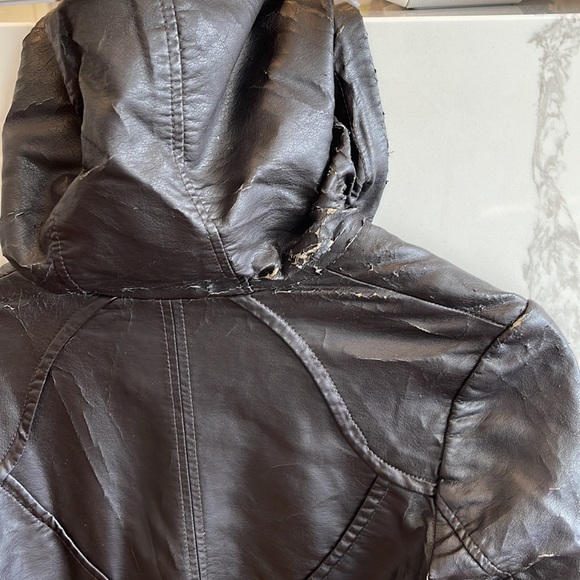 💕x2HP💕By Bernardo dark brown faux leather jacket - Picture 11 of 15